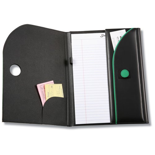 Additional Image 3 - a black folder with a white paper and a green light
