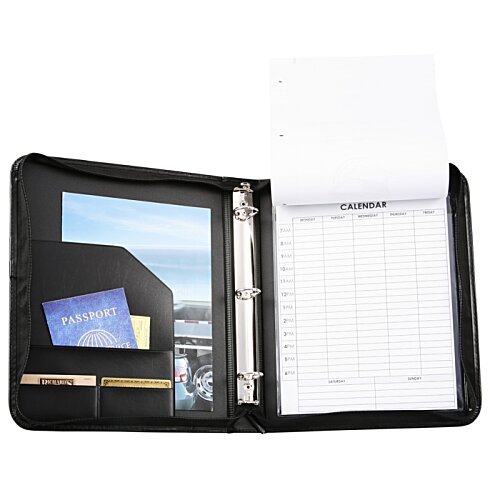 Additional Image 1 - a black organizer with a white page