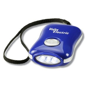 Additional Image 3 - a blue flashlight with a black strap