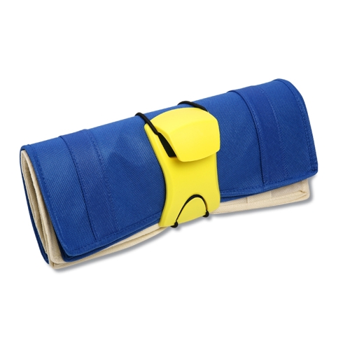 Additional Image 2 - a blue and yellow rolled up blanket