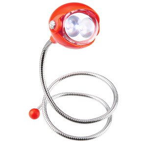 Additional Image 1 - a red and silver spiral lamp