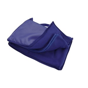 Additional Image 1 - a folded blue blanket on a white background