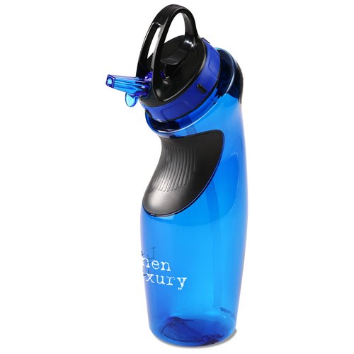 Additional Image 2 - a blue water bottle with a straw