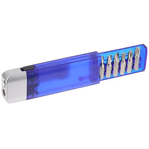 Additional Image 1 - a blue and silver usb stick