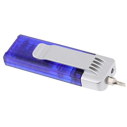 Additional Image 2 - a blue and white usb flash drive