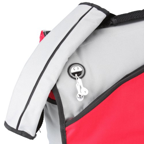 Additional Image 1 - a close up of a red and white jacket