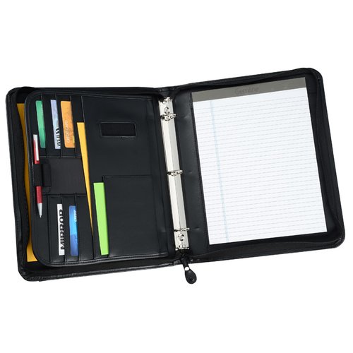 Additional Image 1 - a black case with a white paper and a pen in it