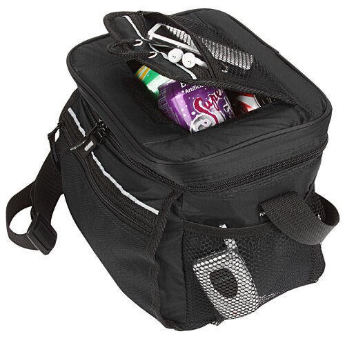 Additional Image 1 - a black bag with a small object on top