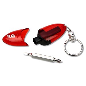 Additional Image 2 - a key chain with a red and black bottle