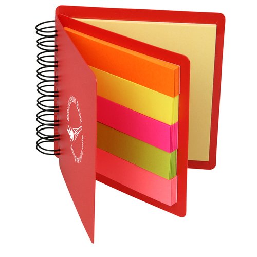 Additional Image 3 - a red notebook with a spiral bound cover
