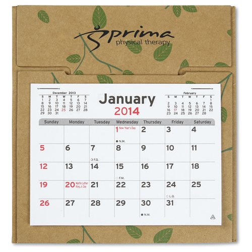 Additional Image 2 - a calendar on a cardboard box