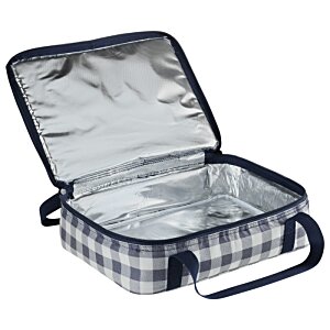 Additional Image 4 - a blue and white checkered lunch box