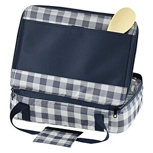 Additional Image 6 - a blue and white plaid bag