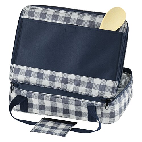 Additional Image 6 - a blue and white plaid bag
