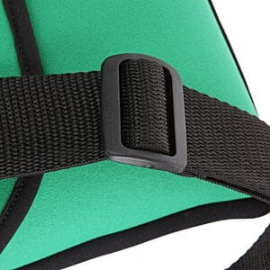 Additional Image 2 - a black buckle on a green vest