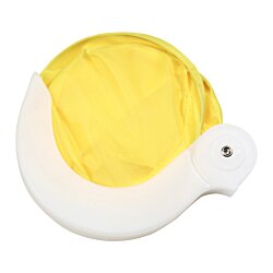 a yellow and white object