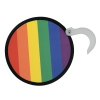 Additional Thumbnail Image 1 - a rainbow colored circle with a white background
