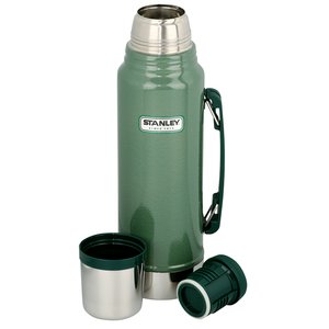 Additional Image 2 - a green thermos with a handle and a cup