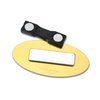 Additional Image 2 - a yellow oval with a black strap
