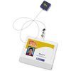 View Image 3 of 4 of Economy Retractable Badge Holder - Square - Opaque