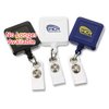 View Image 4 of 4 of Economy Retractable Badge Holder - Square - Opaque
