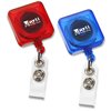 View Image 4 of 4 of Economy Retractable Badge Holder - Square - Translucent