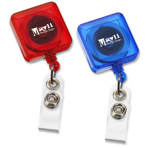 Additional Image 3 - a red and blue plastic keychain