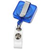 View Image 2 of 4 of Economy Retractable Badge Holder - Square - Translucent - 24 hr
