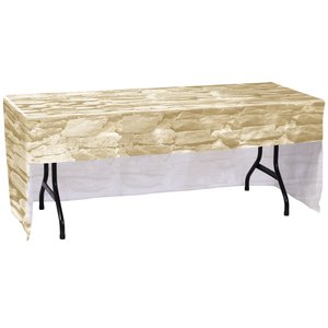 Additional Image 1 - a white rectangular table with black legs