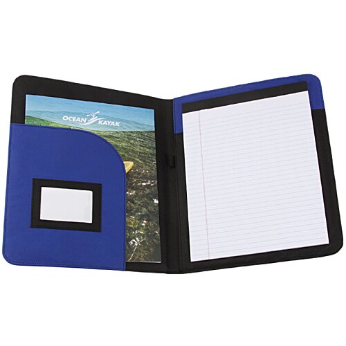 Additional Image 1 - a blue and black folder with a white cover