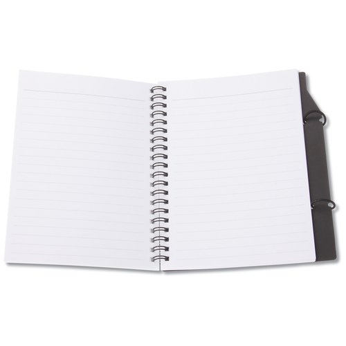 Additional Image 1 - a white notebook with a black band