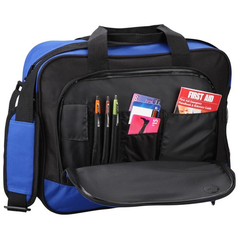 Additional Image 1 - a blue and black bag with a strap