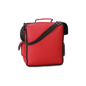 Additional Image 2 - a red lunch bag with a black strap