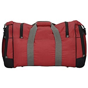 Additional Image 2 - a red and grey duffel bag
