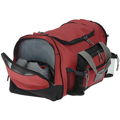 Additional Image 1 - a red and black duffel bag