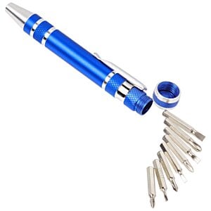 Additional Image 1 - a blue pen with a fan