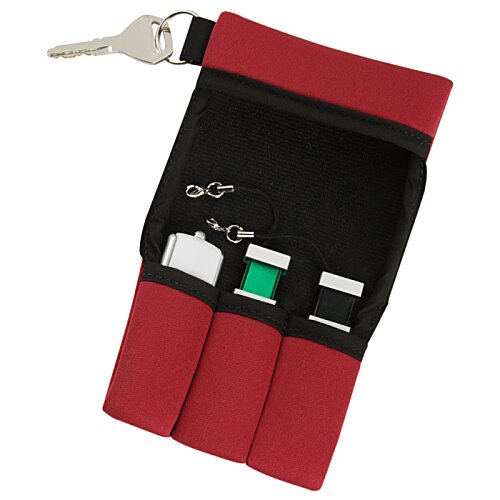 Additional Image 1 - a red and black bag with a key