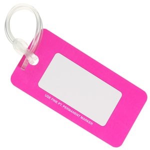 Additional Image 1 - a pink tag with a white label