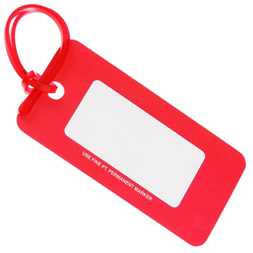 Additional Image 1 - a red tag with a white label