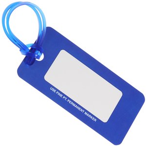 Additional Image 1 - a blue tag with a white label