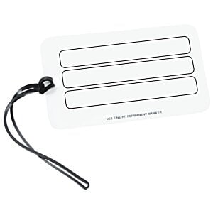 Additional Image 2 - a white tag with black cord