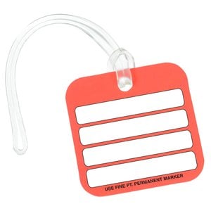Additional Image 2 - a red tag with white stripes