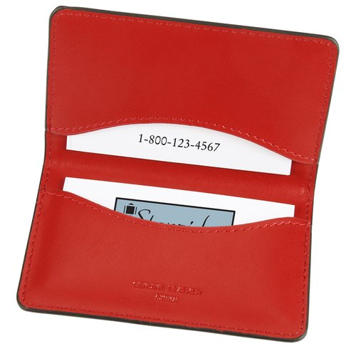 Additional Image 1 - a red card holder with white cards inside
