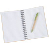 a pencil on a notebook
