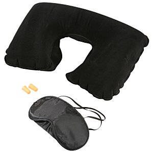 Additional Image 1 - a black pillow with a black eye mask