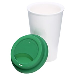 Additional Image 1 - a white cup with a green lid