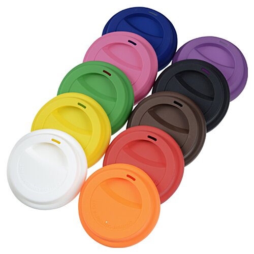 Additional Image 1 - a group of coffee cups with colorful lids