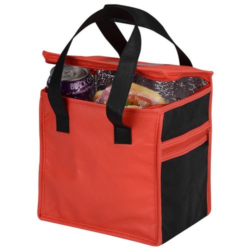 Additional Image 3 - a red and black bag with black handles