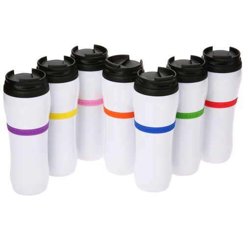 Additional Image 2 - a group of white containers with black caps