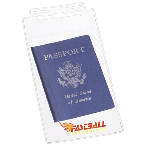 Additional Image 1 - a blue passport in a plastic package